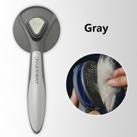 PAKEWAY Sisir Rambut Hewan Peliharaan Hair Removal Comb Pet Grooming Tool - T9 - Gray