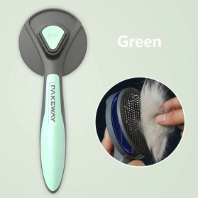 PAKEWAY Sisir Rambut Hewan Peliharaan Hair Removal Comb Pet Grooming Tool - T9 - Green - 1
