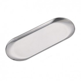 MIHJUS Tempat Sayur Salad Nordic Style Snack Plate Stainless Steel Size L - 21077 - Silver