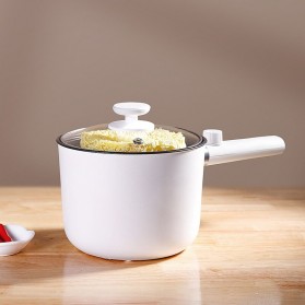 Pans Panci Listrik Hot Pot Electric Multi Cooker Non-stick 1.5L - AJL-10B-1 - White