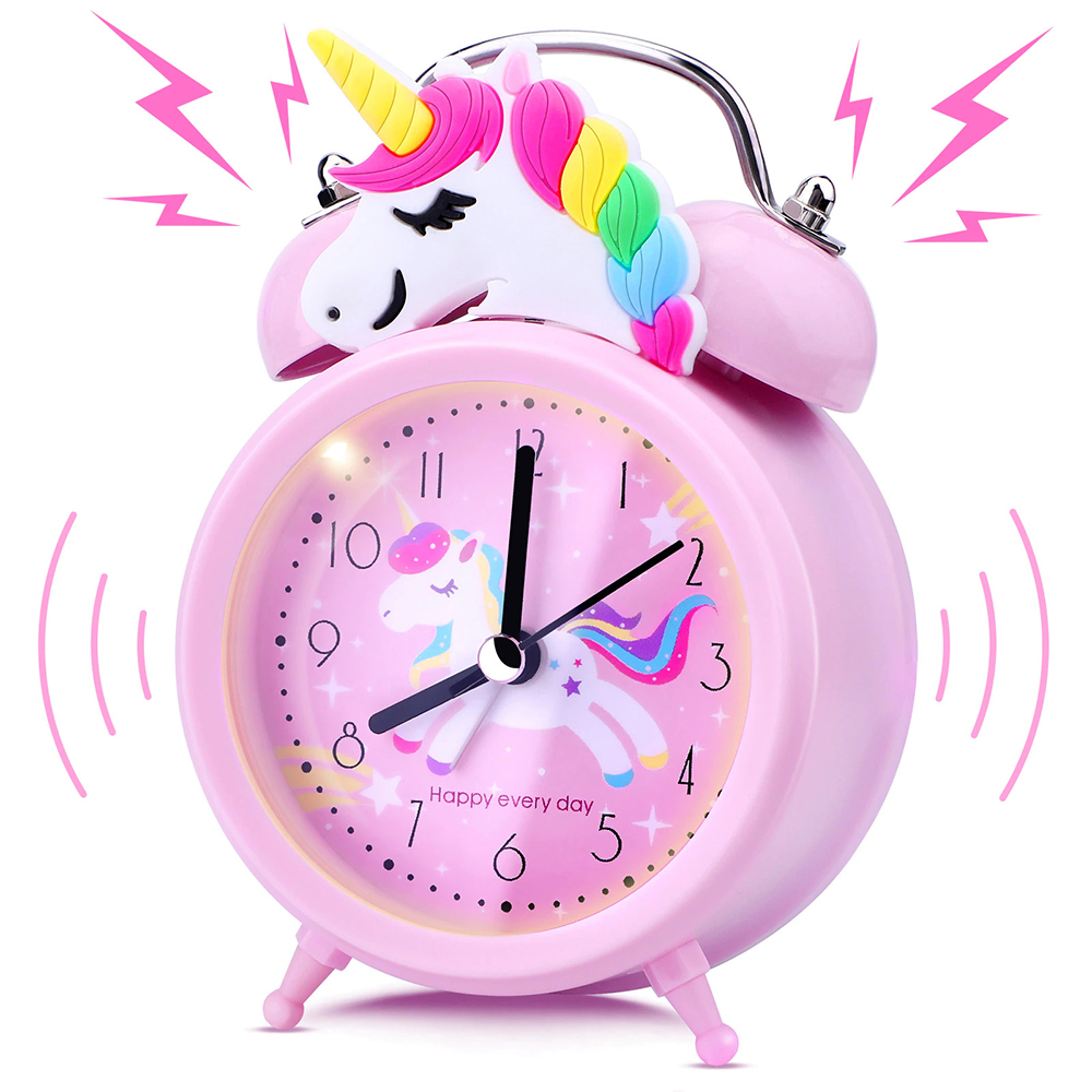 DESIGIFT Jam Weker Alarm Model Classic Unicorn DS0223 Pink