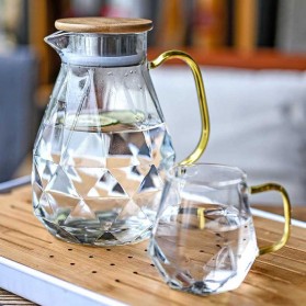 BORREY Teko Pitcher Teh Chinese Teapot Borosilicate Glass 1500ml - BRO-046 - Transparent - 2