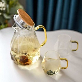 BORREY Teko Pitcher Teh Chinese Teapot Borosilicate Glass 1500ml - BRO-046 - Transparent - 6