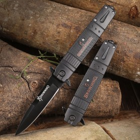 Perlengkapan EDC & Survival - BROWNING Pisau Lipat Berburu Survival Tactical Knife EDC 220mm - PGY1534 - Black
