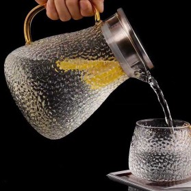 BORREY Teko Pitcher Teh Chinese Teapot Borosilicate Glass 1500ml - BR-271 - Transparent - 6