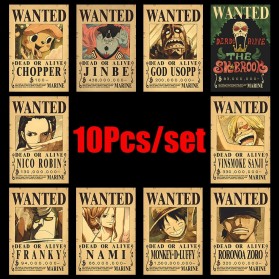 ToyStreet Poster Wanted One Piece 10 PCS - N402 - Black