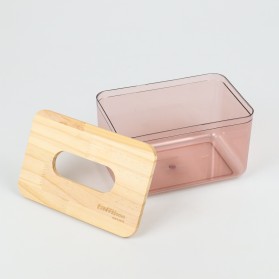TaffHOME Kotak Tisu Kayu Multifungsi 17.7x11.5x10cm - OWY3974 - Pink - 2