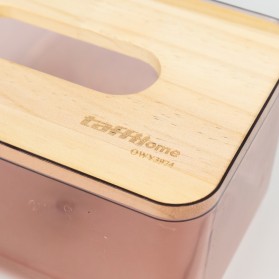 TaffHOME Kotak Tisu Kayu Multifungsi 17.7x11.5x10cm - OWY3974 - Pink - 3