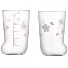 DROHOEY Gelas Susu Milk Cup Glass Frosted Desain Kaki Kucing - ZM0083 - Transparent