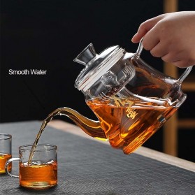 BORREY Teko Pitcher Teh Chinese Teapot Maker Borosilicate Glass 1200ml - Y-007 - Transparent - 5
