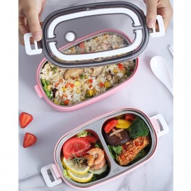 SDGRP Kotak Makan Lunch Bento Box Food Container Double Layer Microwavable - SAEMWV - White - 4