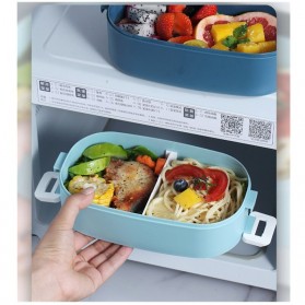 SDGRP Kotak Makan Lunch Bento Box Food Container Double Layer Microwavable - SAEMWV - White - 5