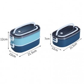 SDGRP Kotak Makan Lunch Bento Box Food Container Double Layer Microwavable - SAEMWV - White - 7