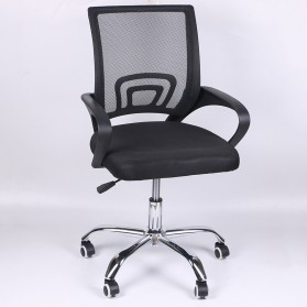 AEF Kursi Kantor Mesh Back Ergonomic Office Chair Adjustable Height Swivel - A01 - Black
