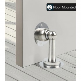 KAK Penahan Pintu Anti-Collision Magnetic Door Stopper - 819-3M - Silver
