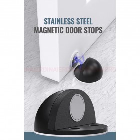 NAIERDI Penahan Pintu Anti-Collision Magnetic Door Stopper - DS-09 - Silver - 7