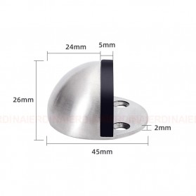 NAIERDI Penahan Pintu Anti-Collision Magnetic Door Stopper - DS-09 - Silver - 9