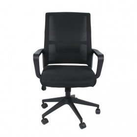 AEF Kursi Kantor Mesh Back Ergonomic Office Chair Adjustable Height Swivel - A02 - Black