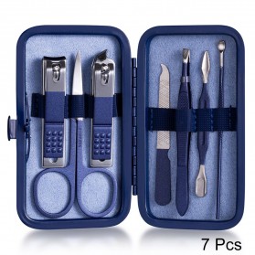VCHOSE Gunting Kuku Nail Art Set Manicure Pedicure 7 PCS - LM302 - Blue