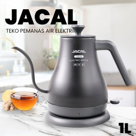 JACAL Teko Pemanas Air Electric Kettle Pot Warmer Gooseneck 1L 1350W - GL-203 - Black