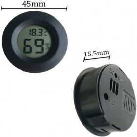 Effosola Digital Thermometer Hygrometer Humidity Meter LCD - SD59 - Black - 4