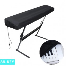 Hebikuo Cover Penutup Keyboard Piano Dustproof Waterproof 88 Keys - Q-2 - Black