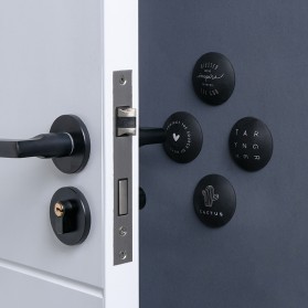 LIMITOOLS Penahan Pintu Door Handle Bumper Protection Silicone Pads 4 PCS - LM04 - Black