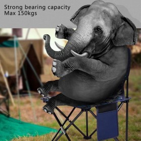 AEF Kursi Lipat Portable Memancing Outdoor Camping Fishing Chair 38x38x65CM - DFC001 - Black - 4