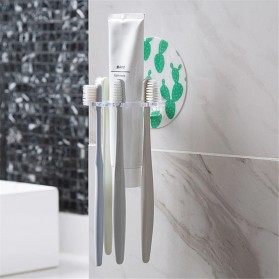 GUANYAO Rak Sikat Gigi Odol Wall Mounted Toothbrush Holder - E1910 - White