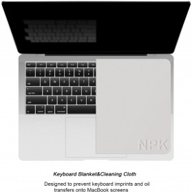 NPK Kain Keyboard Laptop Cover Lap Microfiber 15/16 Inch - AF02 - Gray - 2