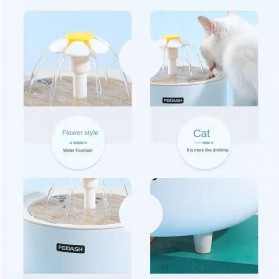 FEIDASH Water Dispenser Fountain Tempat Minum Anjing Kucing - G3370 - White - 4