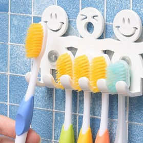 GUANYAO Rak Sikat Gigi Wall Mounted Toothbrush Holder - E1911 - White - 1
