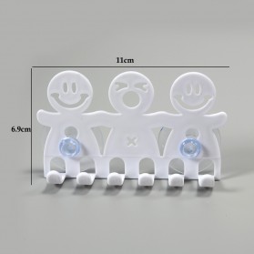 GUANYAO Rak Sikat Gigi Wall Mounted Toothbrush Holder - E1911 - White - 6