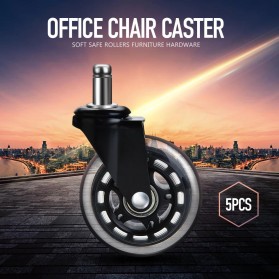 NAIERDI Roda Kursi Kantor Rollerblade Office Chair Caster 11 mm 5 PCS - Caster-001 - Black