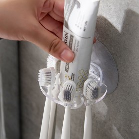 HARKO Rak Sikat Gigi Odol Wall Mounted Toothbrush Holder - E1920 - White - 1