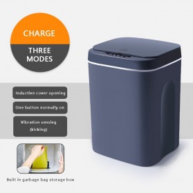 HOUSEWARE Tempat Sampah Smart Trash Can Motion Sensor Charging Version 16L - L2 - Gray
