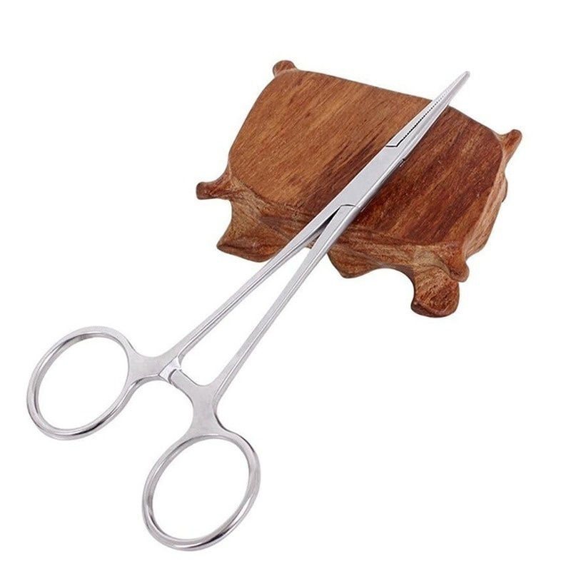 Gambar produk JiaJu Gunting Operasi Dokter Medis Hemostat Pliers Clamp Straight Tip 12.5cm - J4