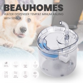 BEAUHOMES Water Dispenser Fountain Tempat Minum Anjing Kucing with Sensor - WF060 - Transparent