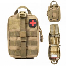HAISUNNY Tas Medis Obat P3K First Aid Kit Medical Bag - D1050 - Brown