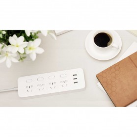 Xiaomi Mi Smart Power Strip 4 Plug dengan 3 USB Port 2A - White - 7
