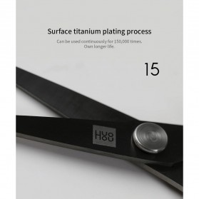 Huohou Gunting Titanium Plated Scissors Set 2 PCS - HU0030 - Black - 9