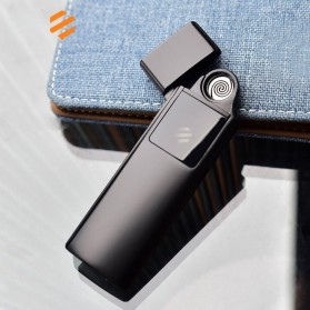 BEEBEST Korek Api Elektrik Touch USB Rechargeable Windproof Lighter - L101 - Black