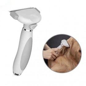 Pawbby Sisir Bulu Binatang Peliharaan Hair Removal Comb Pet Grooming Tool - MG-PCO001 - White - 1