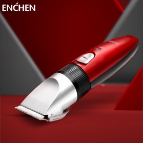 Perlengkapan Cukur Jenggot & Kumis - Enchen Alat Cukur Elektrik Hair Clipper Trimmer Rechargerable - Sharp-R - Red