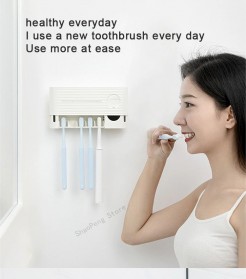 Sothing Toothbrush Sterilizer Holder Box Tempat Sikat Gigi Antibakteri - M01 - White - 5