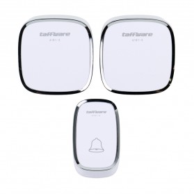 Taffware Bel Pintu Wireless Doorbells Waterproof 36 Nada 2 PCS Receiver - A101-2 - White