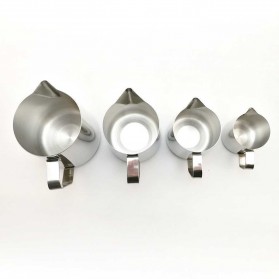 One Two Cups Gelas Milk Jug Kopi Espresso Latte Art Stainless Steel 350 ml - J068 - Silver - 7