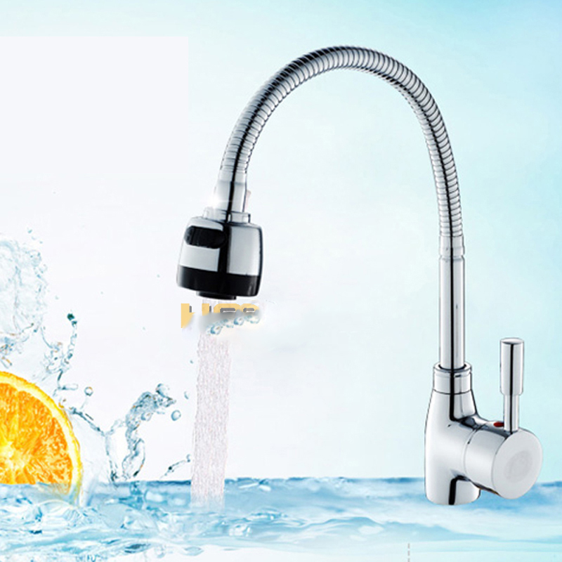 ... Kepala Keran Air Dapur Flexible Kitchen Shower Hot & Cold - Silver - 6 ...