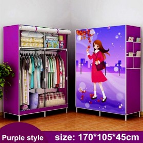 Magic Wardrobe Lemari  Baju Plastik  DIY 8 Pintu Black 