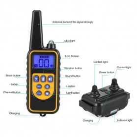 Wodondog Pet Dog Training Shock Collar Stop Barking Device 700 Meter Remote - JXG0031 - Black - 9